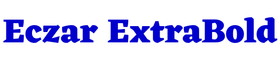 Eczar ExtraBold font